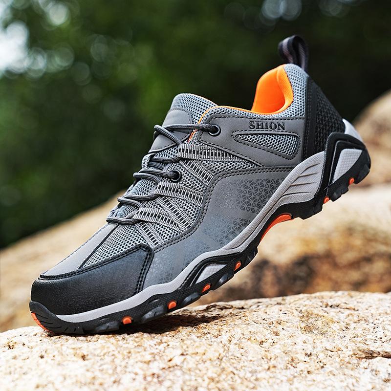 Four Seasons Low Top Outdoor Hiking Shoes Large Size Fashion Sports Running Shoes Men's Non-slip Breathable Casual Shoes