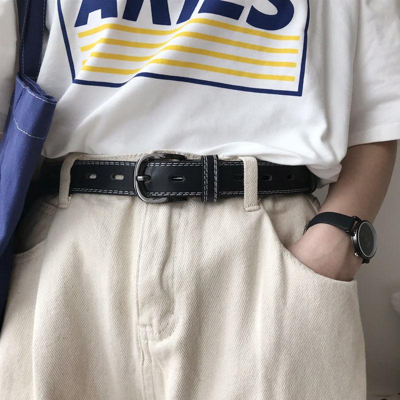 Soft Minimalist Chic Leather Waist Belt For Women In Black And Tan Color Options
