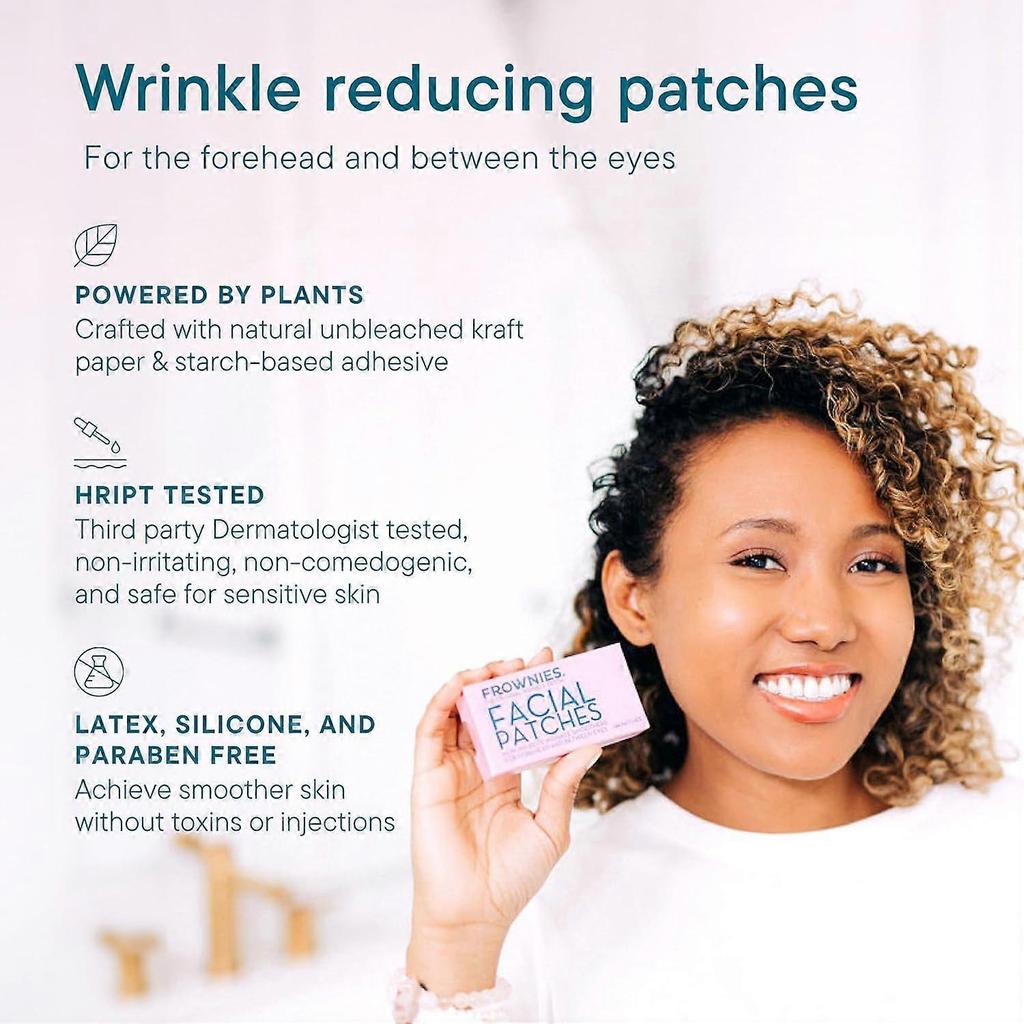 Forehead and Between the Eyes Wrinkle Patches - Hypoallergenic Facial Patches to Smooth & Soften Forehead Wrinkles & Eleven Lines - For Overnight Use