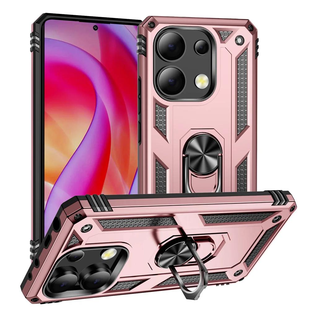 Shockproof Bumper Armor Anti-fall Case For Xiaomi Redmi Note 13 12 11 10 Pro Plus 11S 11T 10T 10C 10S 5G Magnet Metal Ring Cover