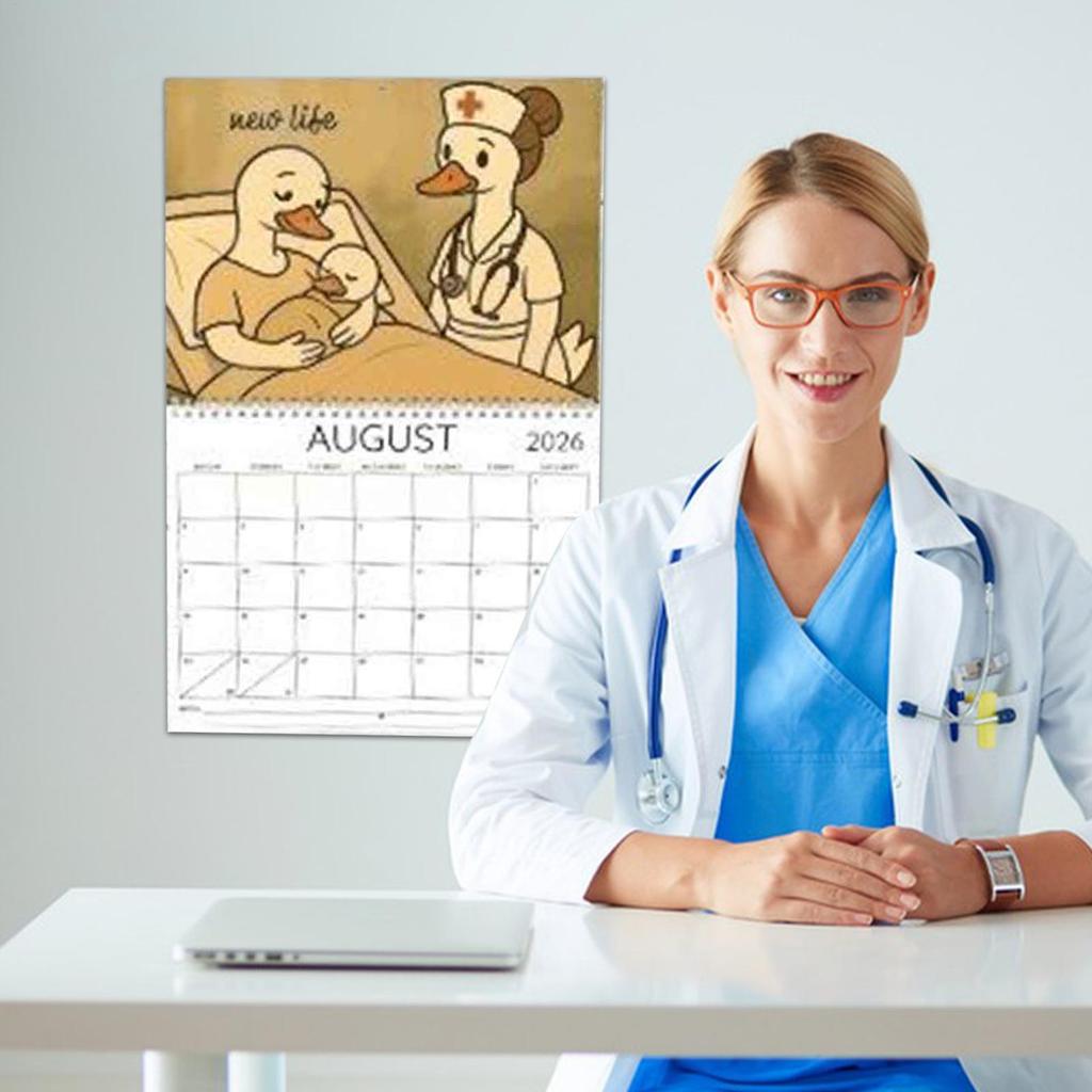 2026 Nurse GooseCalendar Creative Calendar 2026 Scheduling Tool Family Planner Organizer For Family Room Office