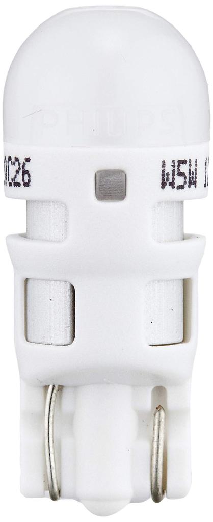 Philips LED Position Vehicle Inspection Pack of 2 X-tremeUltinon Lamps, T10, 6500K, 35lm, 12V, 0.6W, 127976500KX2, Compliant, 3-Year Warranty,