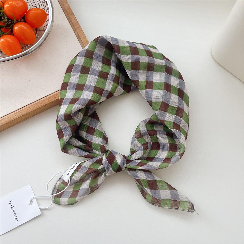 55 Polka Dot Silk Scarf: Spring Summer Korean Fashion Headscarf & Decorative Hairband for Women