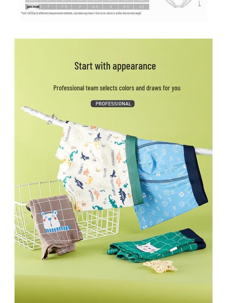 Kids' Cotton Boys' Boxer Briefs - Sizes for Small Kids To Teenagers
