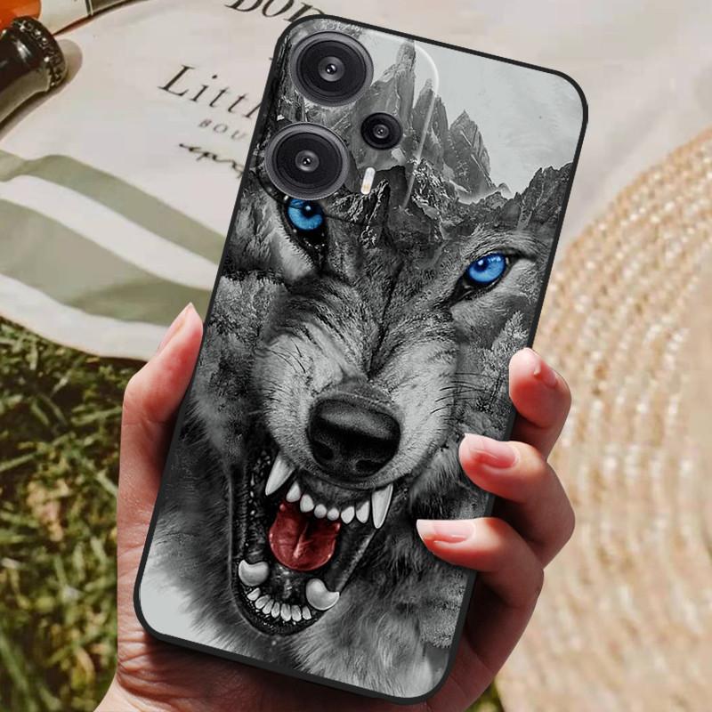 For POCO F5 5G Case 6.67'' Soft TPU Silicone Shockproof Covers for Xiaomi Poco F5 Phone Cases PocoF5 F 5 Wolf Lions Coques