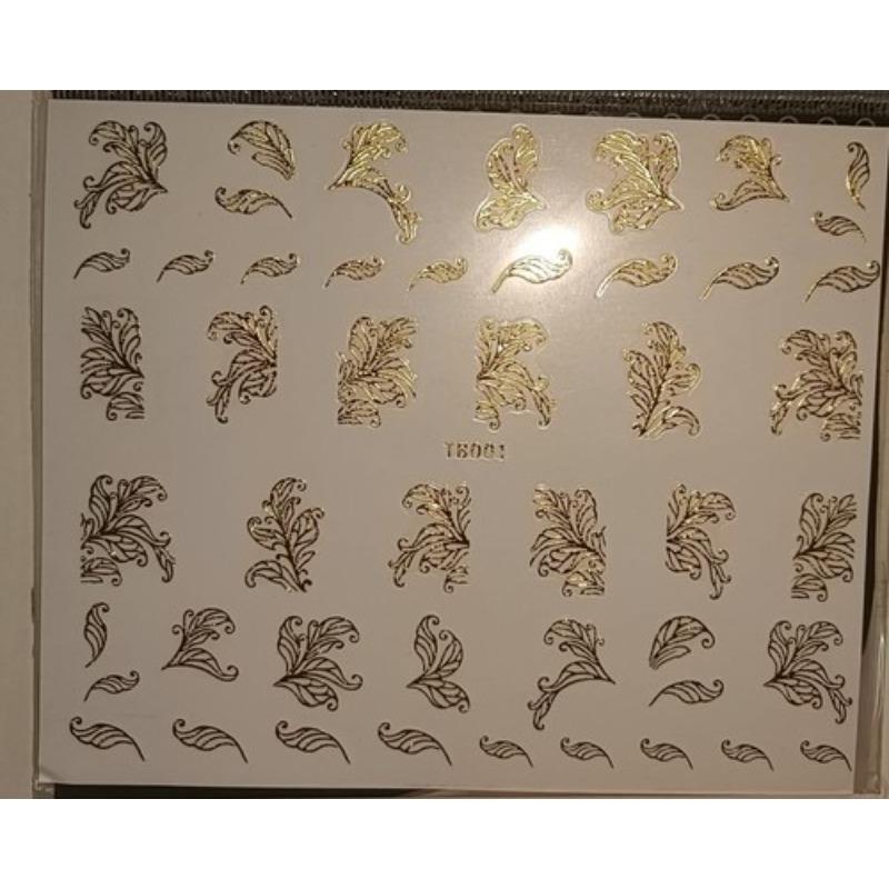 Graffiti Strips Nail Stickers for Women Nail Art Decorations Rose Gold Abstract Line Spring 3D Slider for Manicure Polish Tattoo