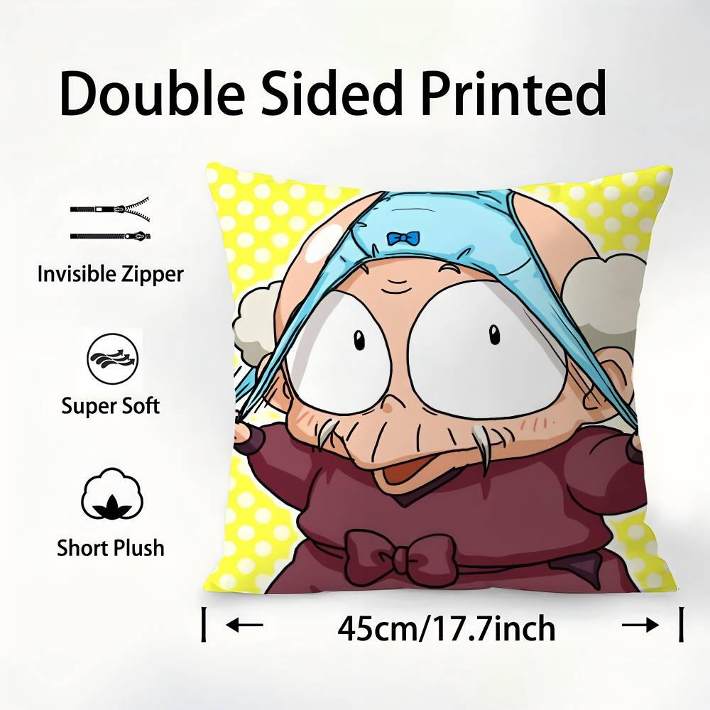 P Chan Ranma Cartoon Kissenbezug Sofa Dekorativ Zuhause Beidseitiger Druck Kurzplüsch Kissen Kissenbezug Feiertagsgeschenk