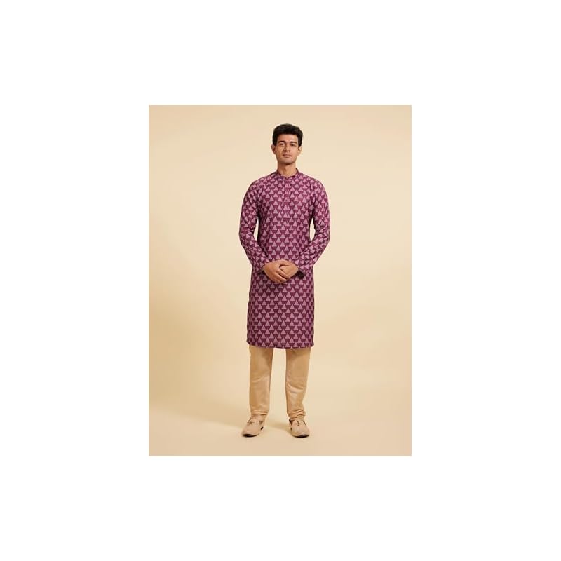 Diwas By Manyavar Men' Cotton Blend Printed Kurta ( , )
