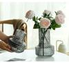 Luxury Hammered Glass Vase: Round Flower Vase & Living Room Ornament for Hydroponics