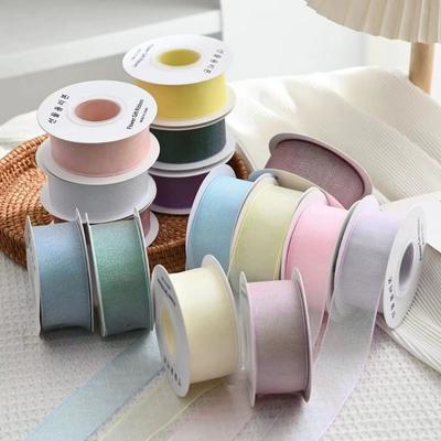 40mm 10 Yards Fishtail Organza Ribbon Crafts Bow Polyester Silk Satin Ribbons 4cm Shiny Silk Ribbons for Decorating Weddings