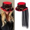 Steampunk Flachkappenhut für Damen Herren mit Schutzbrille Halloween Cosplay Party Kostümhut Gotischer Stil Hut Musikfestival Hut