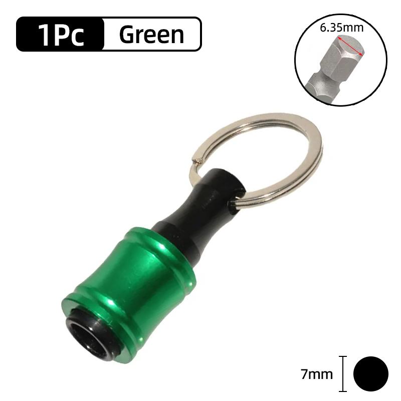 Schraubendreher-Bit-Halter 1/4 Zoll Sechskantschaft Verlängerungsstange Schnellwechsel Aluminiumlegierung Schlüsselanhänger Bohrer Schraubenadapter Handwerkzeug