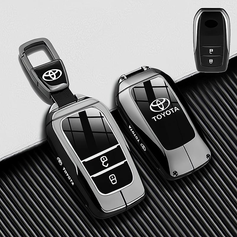 Car Key Case Cover Shell Fob For Toyota CHR Hilux Fortuner Land Cruiser 200 Camry Corolla Crown RAV4 Highland Key Chain