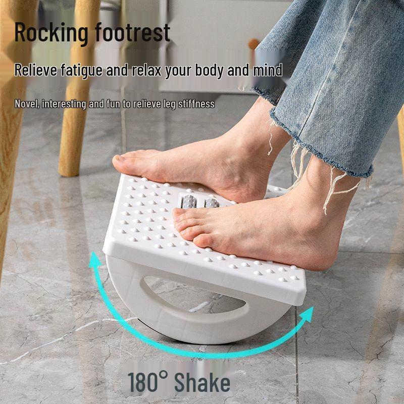 Under-Desk Footrest Stool: Anti Cross-Leg Design