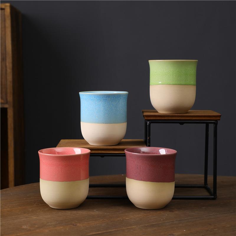 Retro Ceramic Cup, Espresso Coffee Cup, Simple Teacup, Coarse Pottery Tea Bowl, Master Cup, Small Cup.