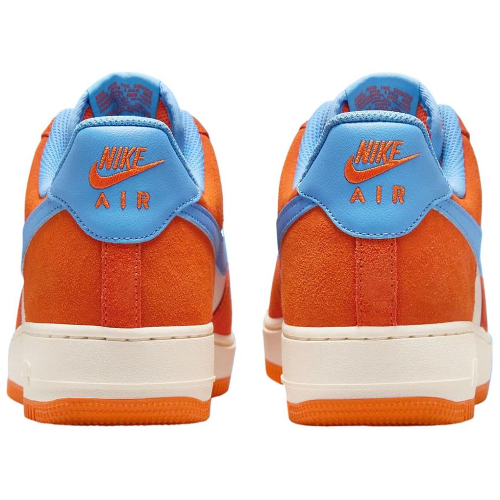 Nike Air Force 1 07 LV8 Safety Orange University Blue Men Sneakers FQ8714-800