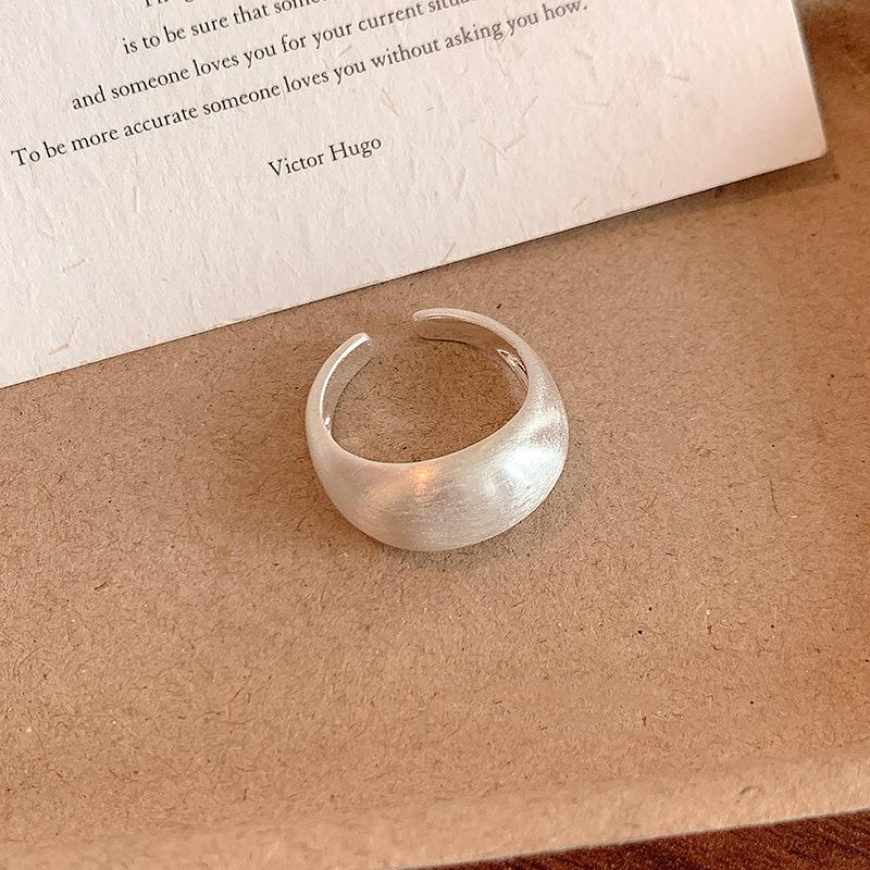 925 Silver Geometric Wave Opening Rings For Women Minimalist Irregular Adjustable Statement Jewelry Luxury Party Gift