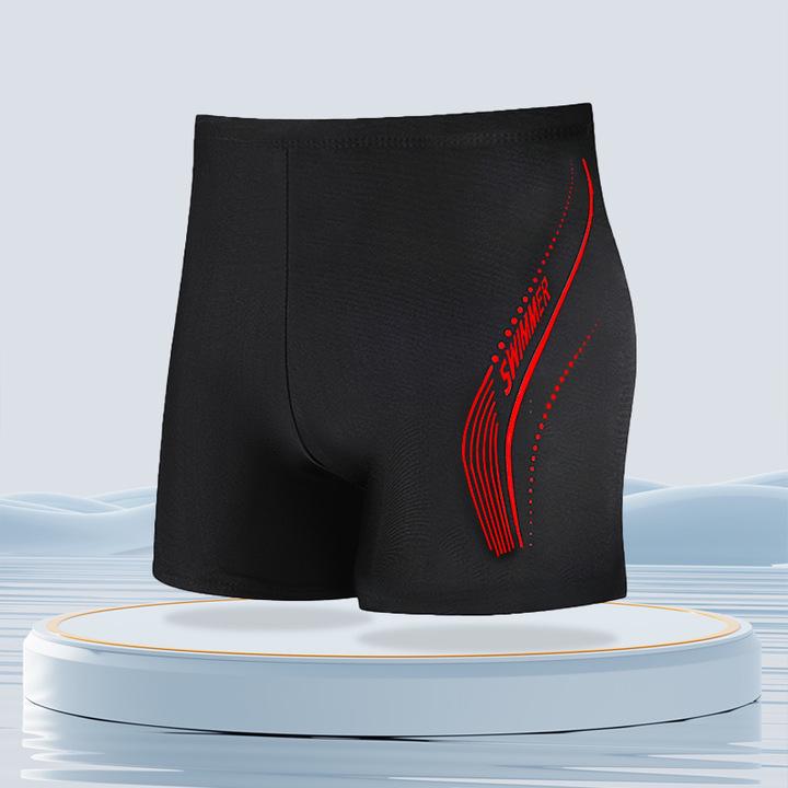 Men's 2024 Quick-Drying Flat-Leg Swim Trunks - Anti-Embarrassment, Printed, Breathable, Fashionable Style.