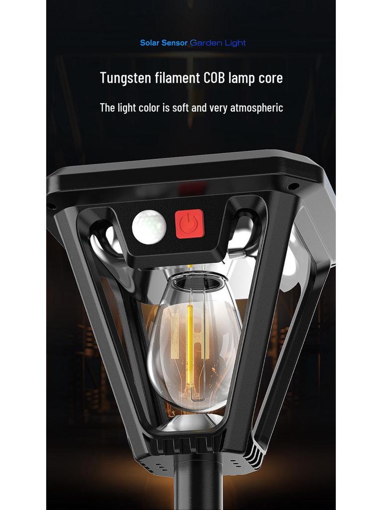 2025 Solar Wall and Ground Light: Multifunctional, Waterproof, Portable, with Human Motion Sensor for Garden