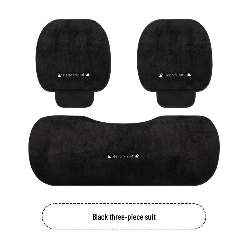 Cartoon Kitten Winter Plush Car Seat Cushion for Honda Civic, Haoying, XRV, Inspire, CRV