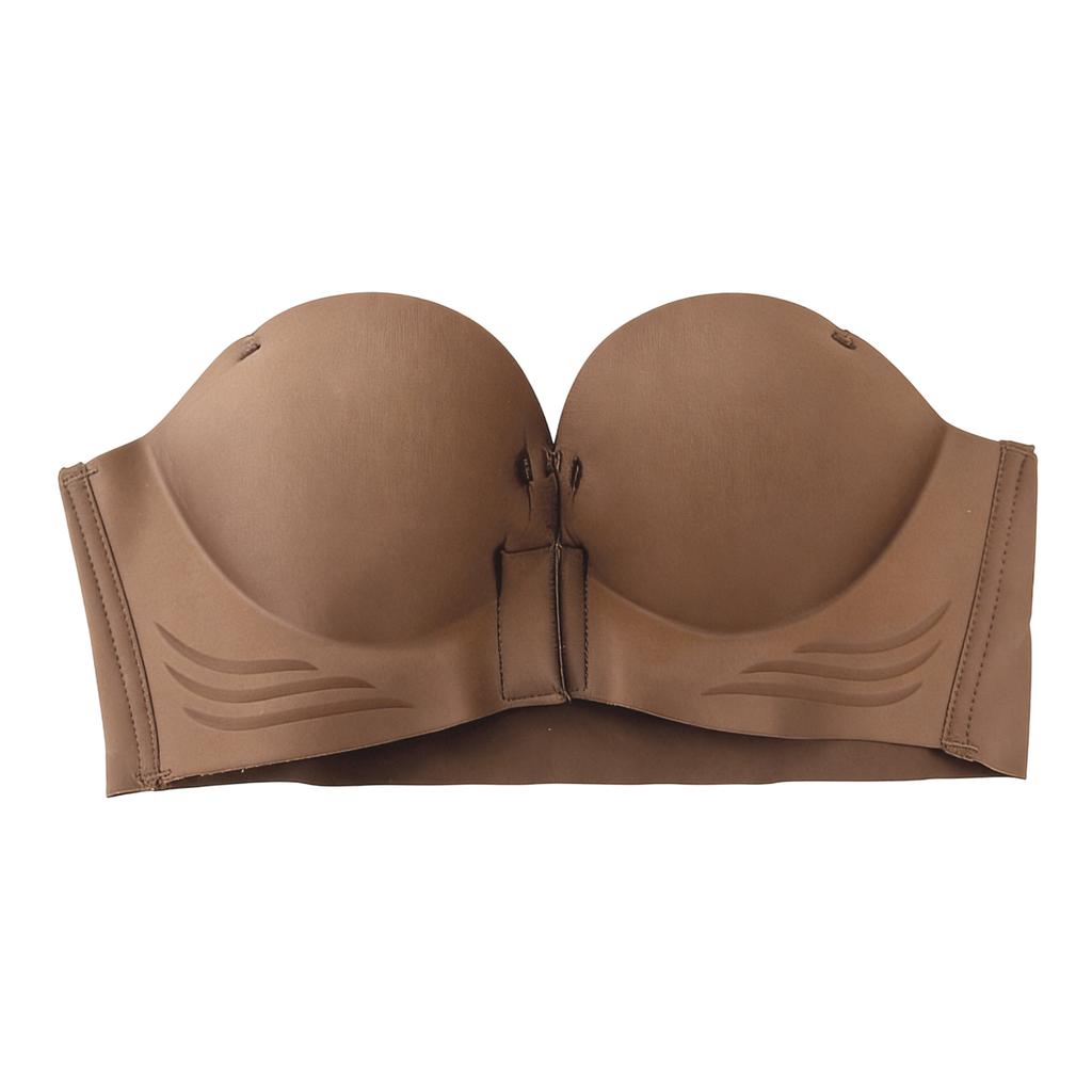 Zeriluna Strapless front-closure push-up bra3D Cup-shaped design, invisible fit, secure and non-slip, comfortable and breathable