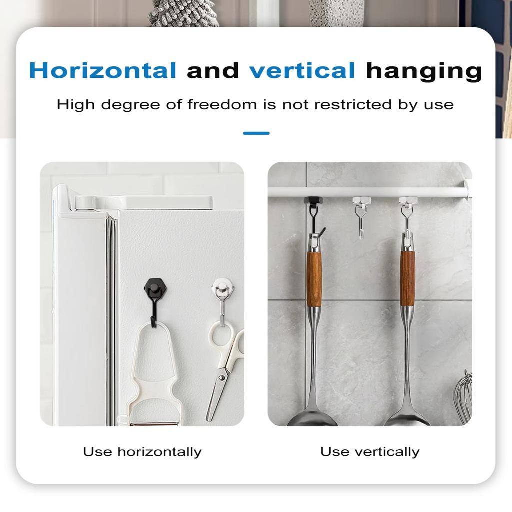 4pcs Strong Magnetic Hooks Home Kitchen Refrigerator Storage Holders Strong Permanent NdFeb Magnetic Hook Storing Supplies