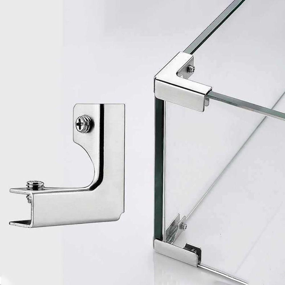 2pcs Resistant To Rust Glass Clamp Silver Glass Support Angle Ceramic Tile Fixing Clip  Laminate