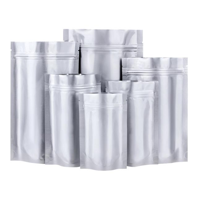 10pcs Self-supporting Zipper Seal Aluminum Foil Pouches Food Grade Polyester Film Multi-purpose Heat Sealable Packaging 9x13cm 1323₽