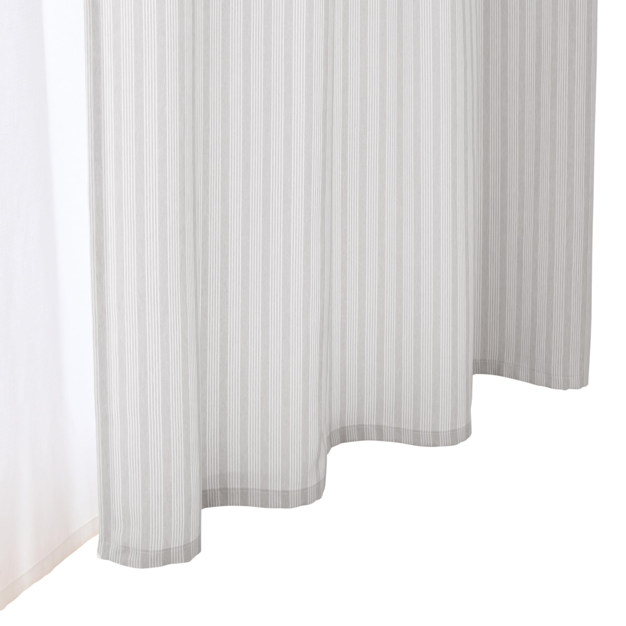 

MUJI Переработанный полиэстер Серый 100см Ширина x 178см 84835629 Шторы без складок, Полосатые, Длинные,