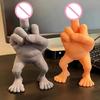 Middle Finger Figure With Legs Funny Figurine Gag Statue With Legs Hand Gesture Figurines Creative Resin Finger Sculpture