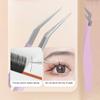 Eyelash Extension Tweezers Professional Stainless Steel Precise Bent Lash Tweezers for Fanning