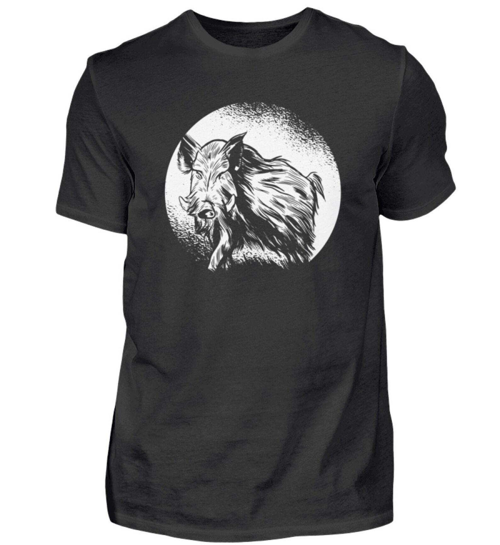 Wild Boar Boar Wild Boars Full Moon T-Shirt S