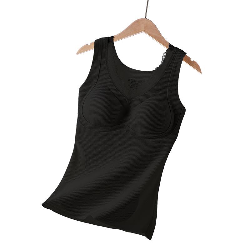 Women's Double-Sided Brushed Seamless Vest: Mulberry Silk & Merino Wool, Autumn/Winter Style with Plus Velvet Base Layer