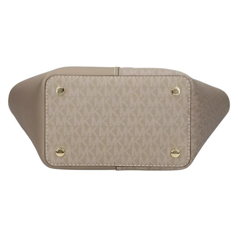 MICHAEL KORS Flora Monogram Coated Canvas Crossbody Tote Medium Women's Beige