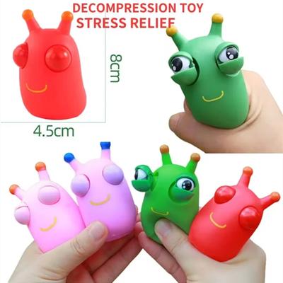 Creative Funny Eyeball Burst Squeeze Toy Green Eye Caterpillar Pinch Toys Adult Kids Stress Relief Fidget Toy Panda Doll Toy