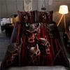 Skull Chevalier Duvet Cover Set King Size Horror Skeleton Bedding Set Day Of The Death Comforter Cover 2/3pcs For Boys Men Gifts