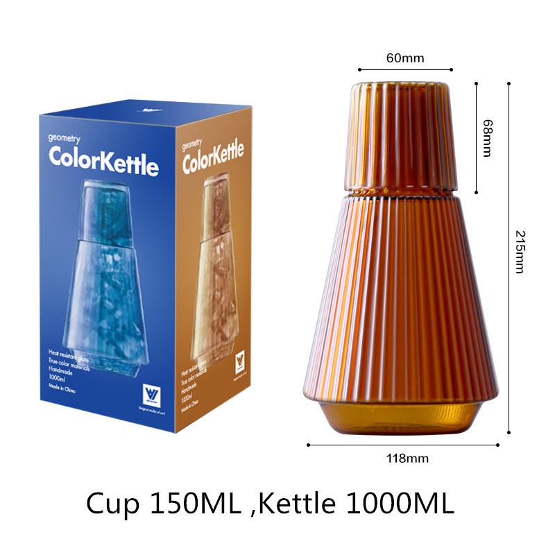 Vintage Floral Bedside Carafe Set with Pitcher And Cup Classic Mouthwash Decanter Water Kettle for Nightstand