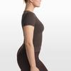 Nike X SKIMS Ribbed Seamless Fitted Crew Neck Retro Short Sleeve T-Shirt Women Tops SSSSL9718W-PHR