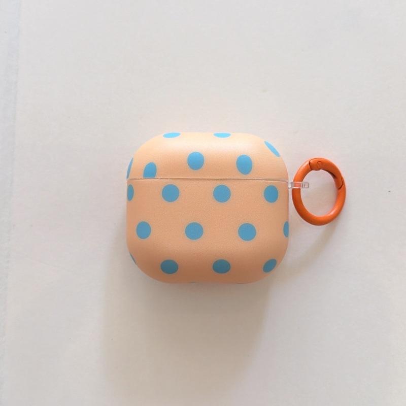 Japanese and Korean Color-blocking Polka Dot Minimalist Design Suitable for Apple AirPods 1st Gen Protective Case Pro1 Bluetooth Earphone Case Pro