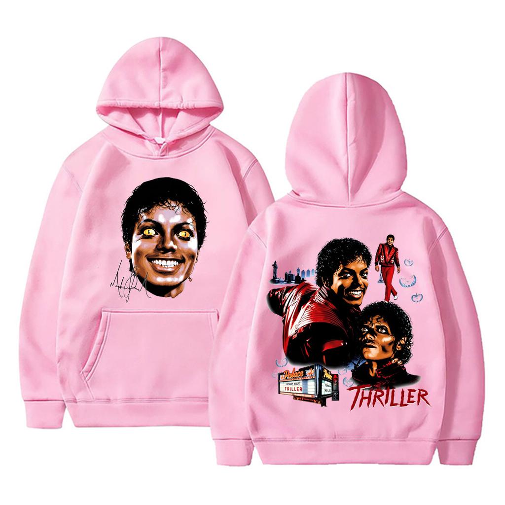 Classic Vintage Michajackson Thriller Head Graphic Hoodie Men Vintage Gothic Rock Sweatshirt Male Oversized Pullovers Hoodies