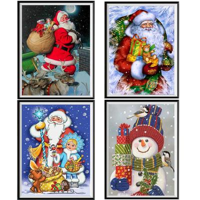 5D Diamant Malerei voller Diamant Santa Runde Diamant Mosaik Muster Home Dekoration Diy handgefertigt