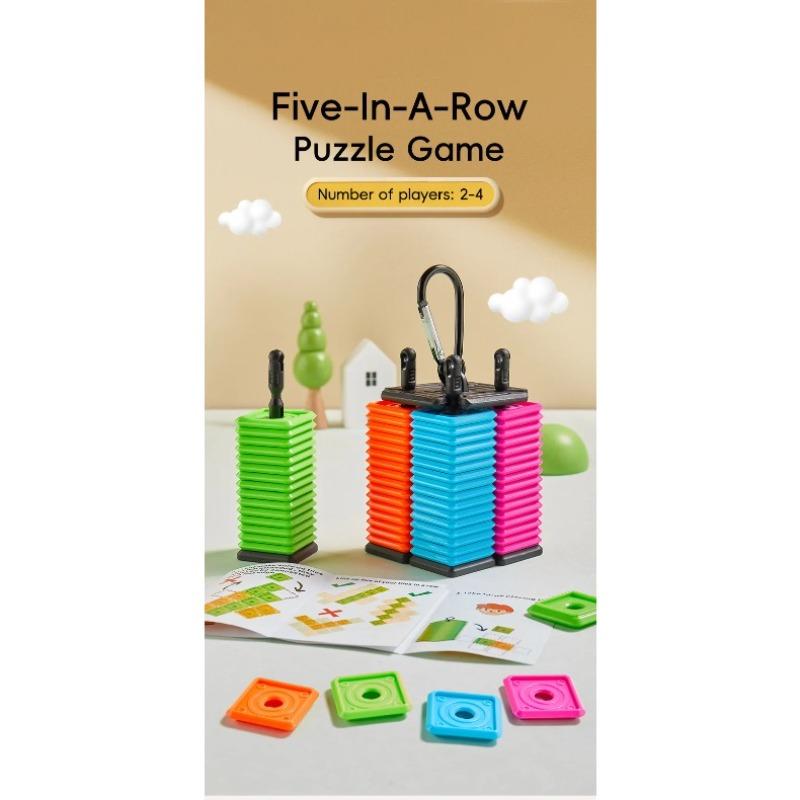 New Portable Educational Gobang Game Toy Desktop Board Game Five-in-a-Row Game For Kid And Adults, Table Chess Easy Carry Gift