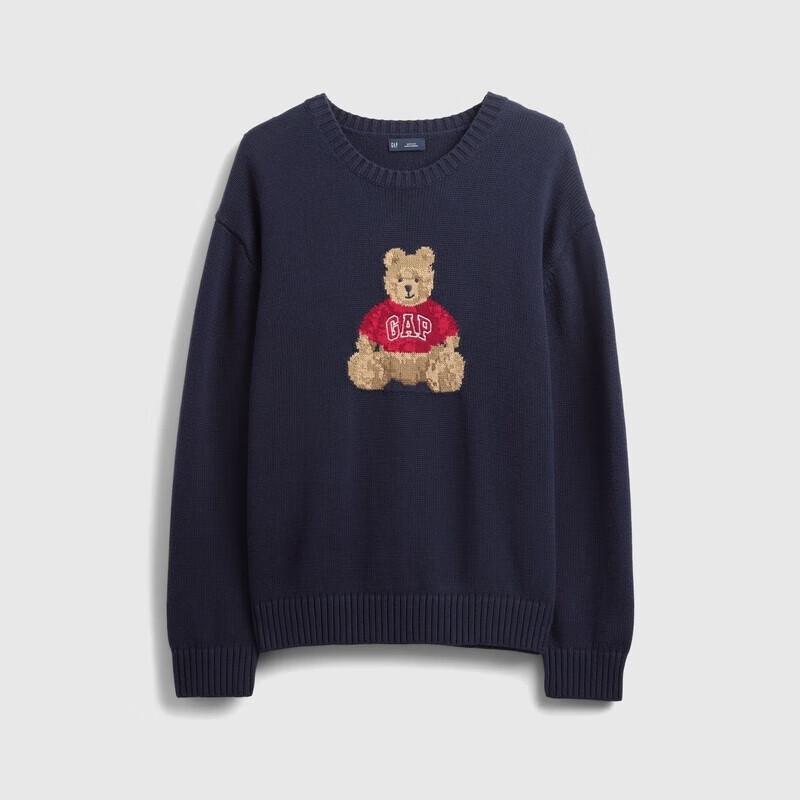 Gap Herren Pullover 2025 Winter Logo Bär Stickerei Locker Gestrickt