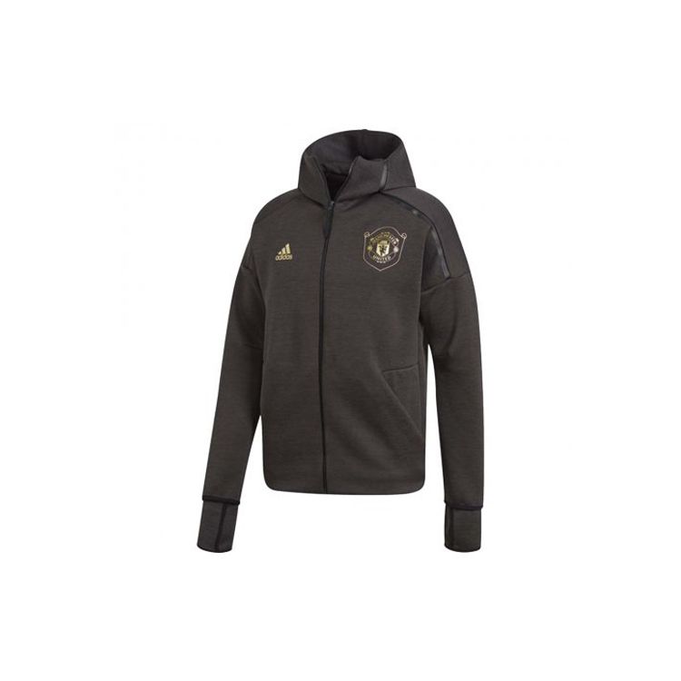 adidas Manchester United ZNE HD 3.0 Hooded Track Jacket Carbon Black Men DX9079 M