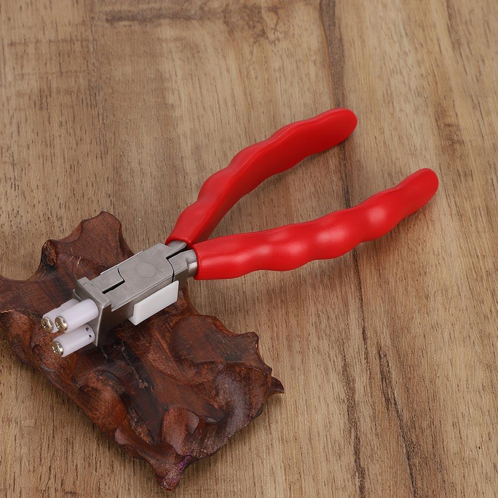 Clește dublu plat și rotund din nailon cu falcă, instrument de fabricare a bijuteriilor pentru brățări (Tip C)