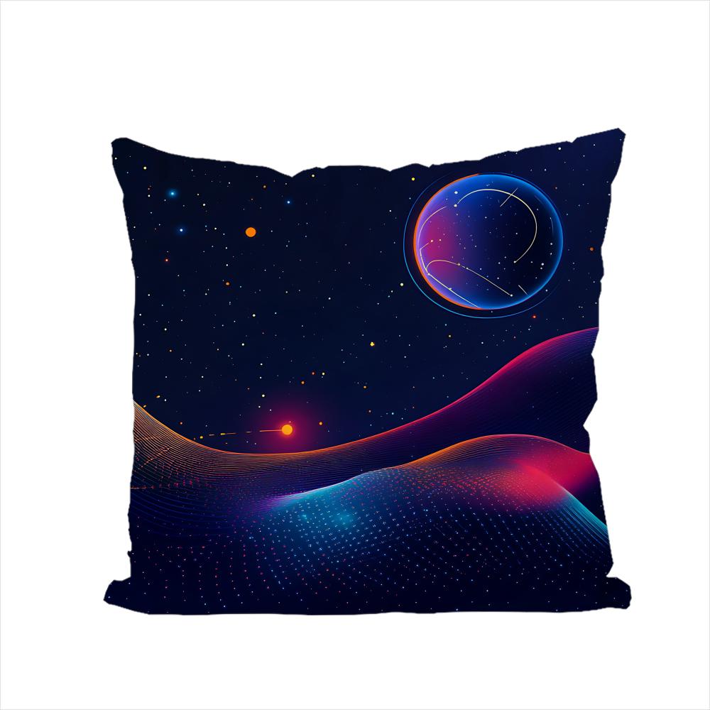 Space Holographic Pillow Case For Car Sofa Decorative Home Doublesided Print Plush Square Throw Pillow Cushion Cover