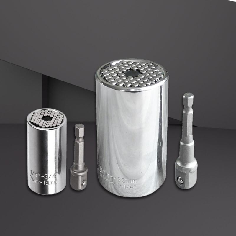 Universal Socket Tool with Drill Adapter 7-19mm/11-32mm Socket Hand Tool Suitable for Maintenance Home Improvement