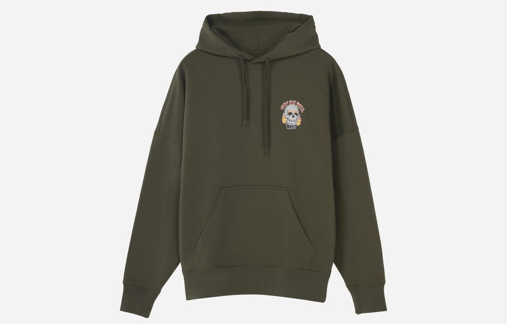 Vans Sweatshirts Unisex Army Green Hooded Moderate Regular VN0A54I9KCZ