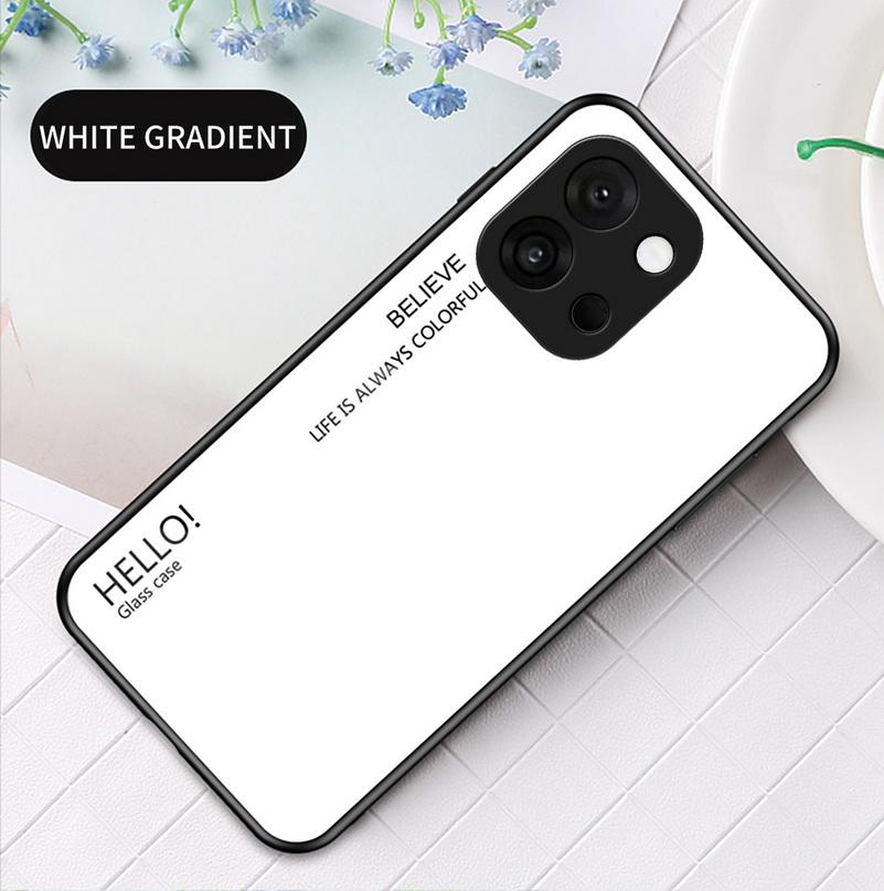 Gradient Tempered Glass Protect Case for OnePlus 13T One Plus Nord Ce 4 Lite 3 N30 Glossy Cover