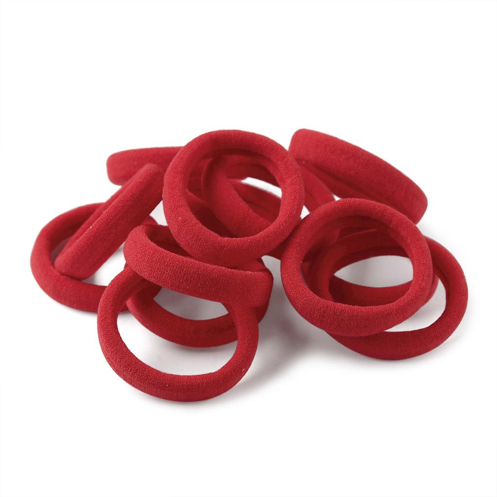 Solid Colors Seamless No Crease 4cm Hair Tie Elastic Nylon Ponytail Holders Fabric Hair Ropes Accessories for Toddlers Women